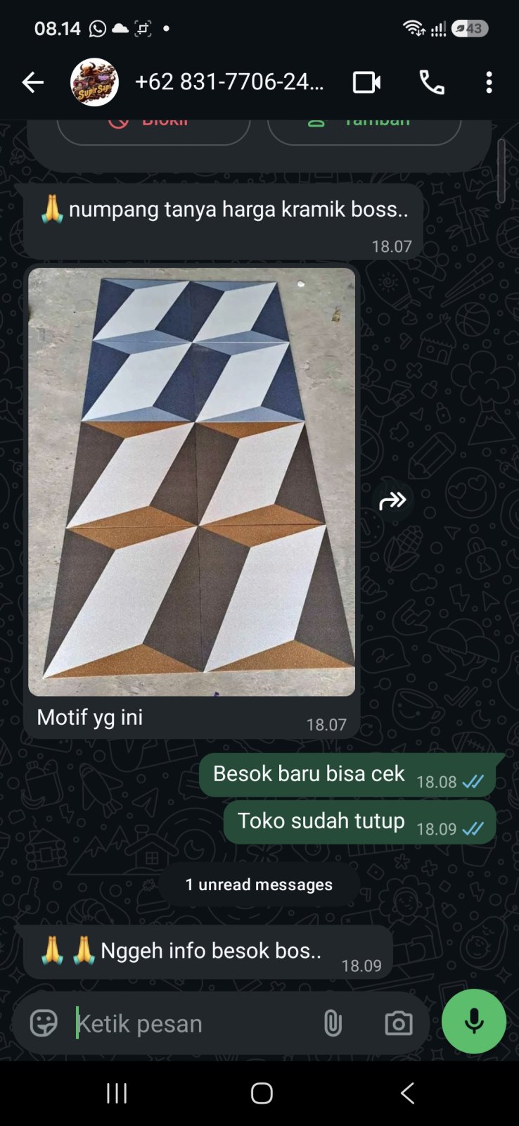 Keramik Putih Polos Ukuran 40x40