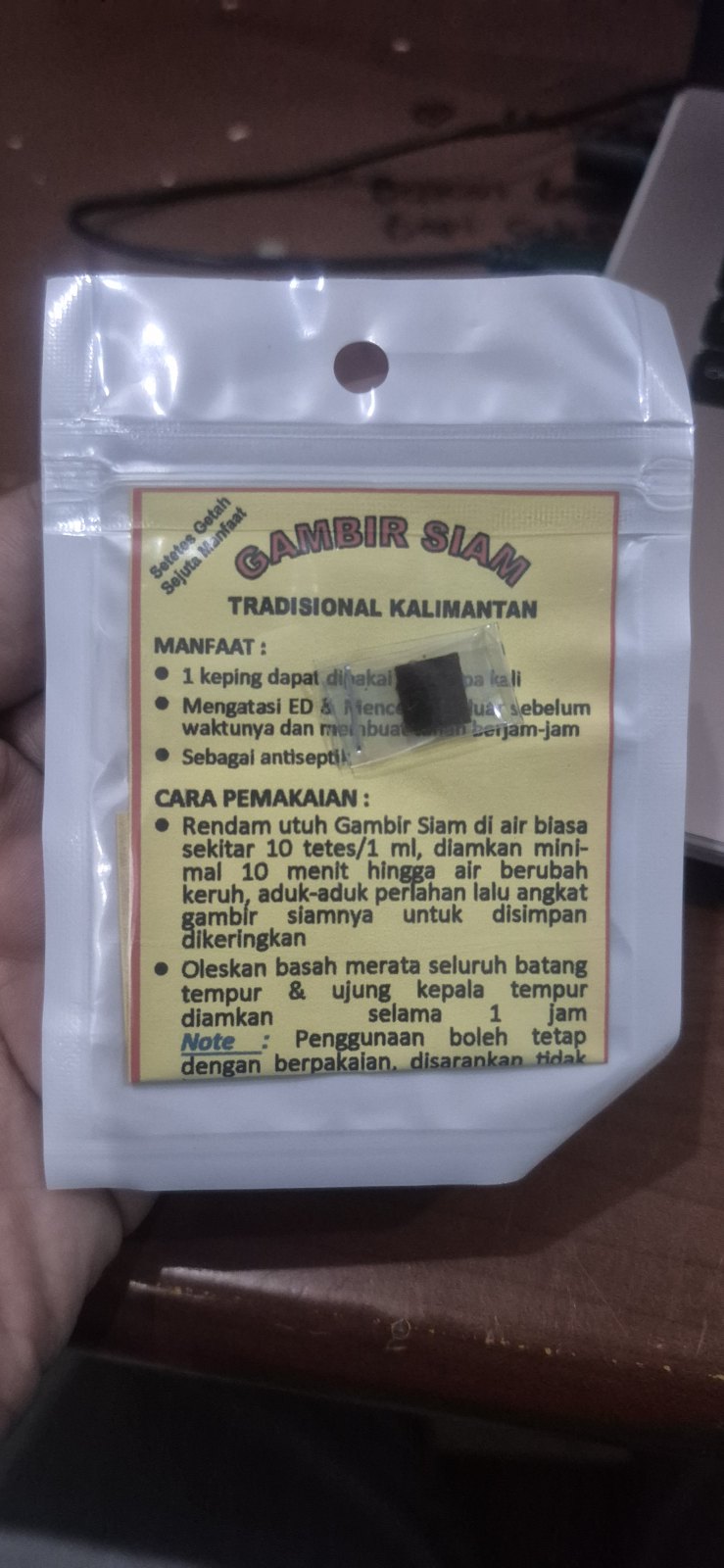 Gambir Siam Serawak Padat Khusus Pria